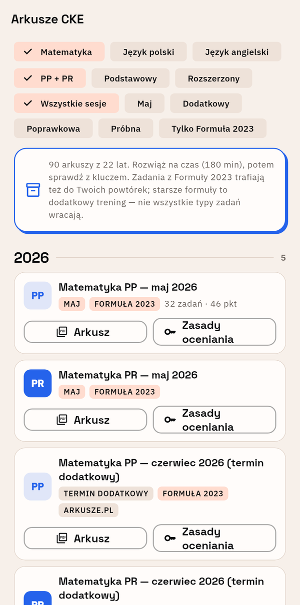 Archiwum arkuszy
