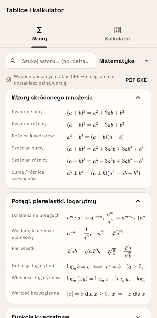 Tablice i kalkulator